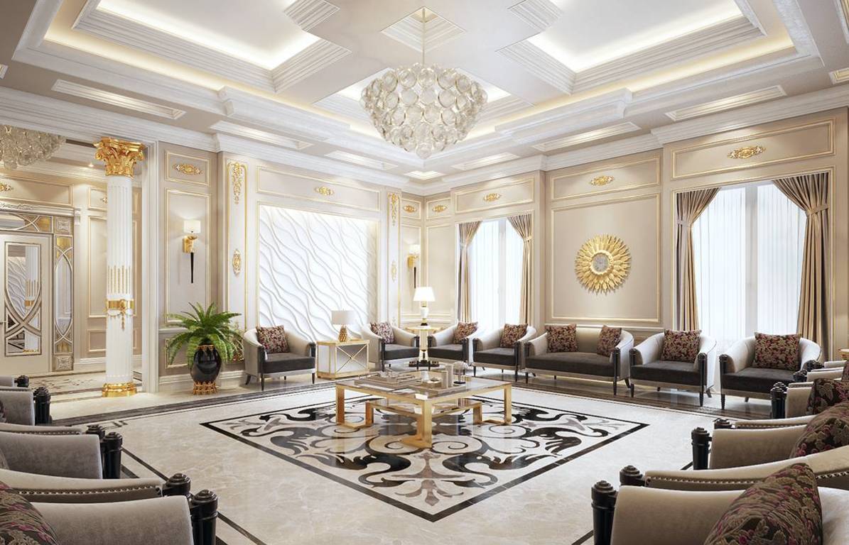 Thiết kế phòng khách nổi bật với đồ nội thất tinh tế. 