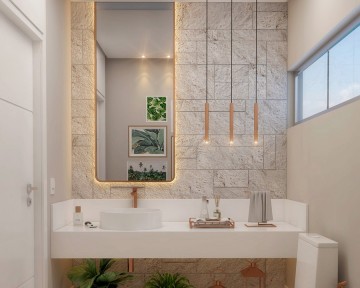 Thiết kế phòng tắm nhỏ trở nên rộng rãi và thông thoáng hơn